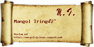Mangol Iringó névjegykártya